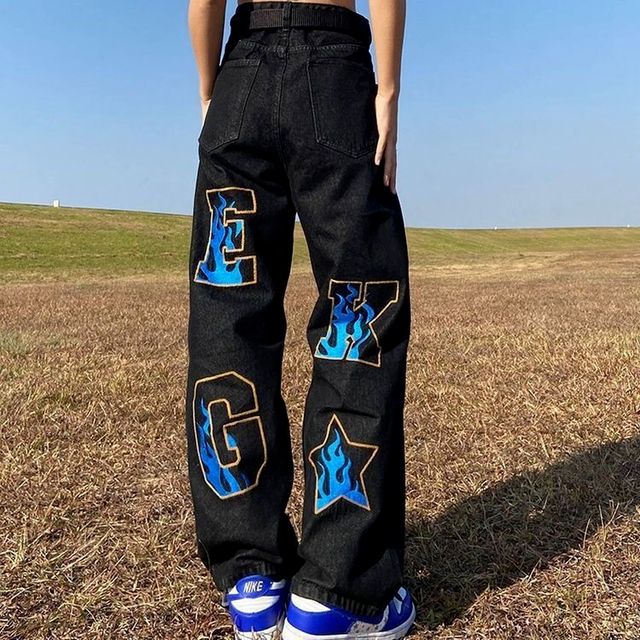 Retro Hip-Hop Wide Leg Men's Jeans