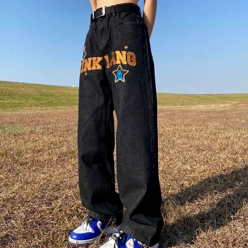 Retro Hip-Hop Wide Leg Men's Jeans