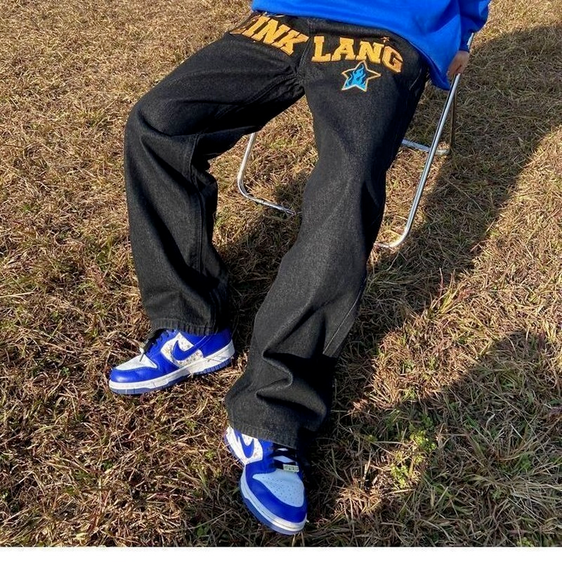 Retro Hip-Hop Wide Leg Men's Jeans